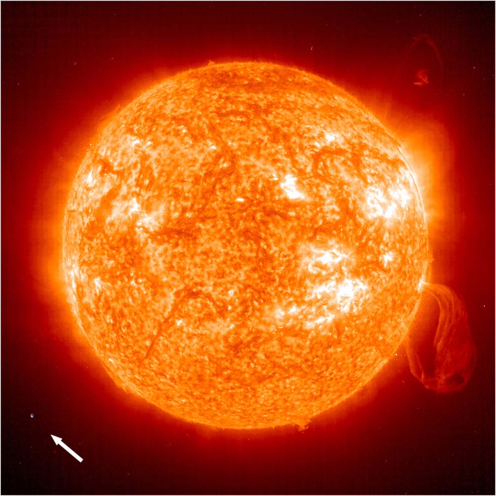 sun compared to earth in size